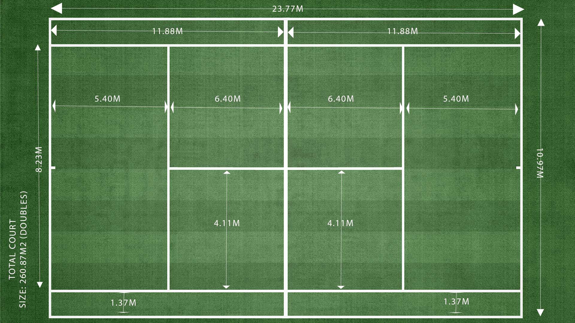 Correct Grass Tennis Court Dimensions