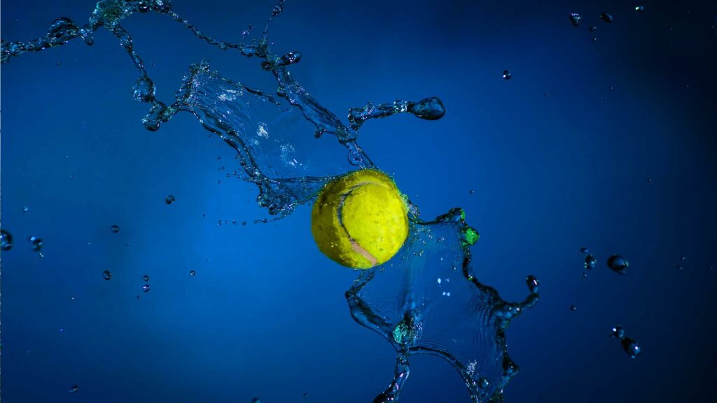 Ball Bounce on a Grass Tennis Court